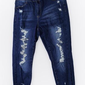 Rue21 Dark Blue Distressed Jeans